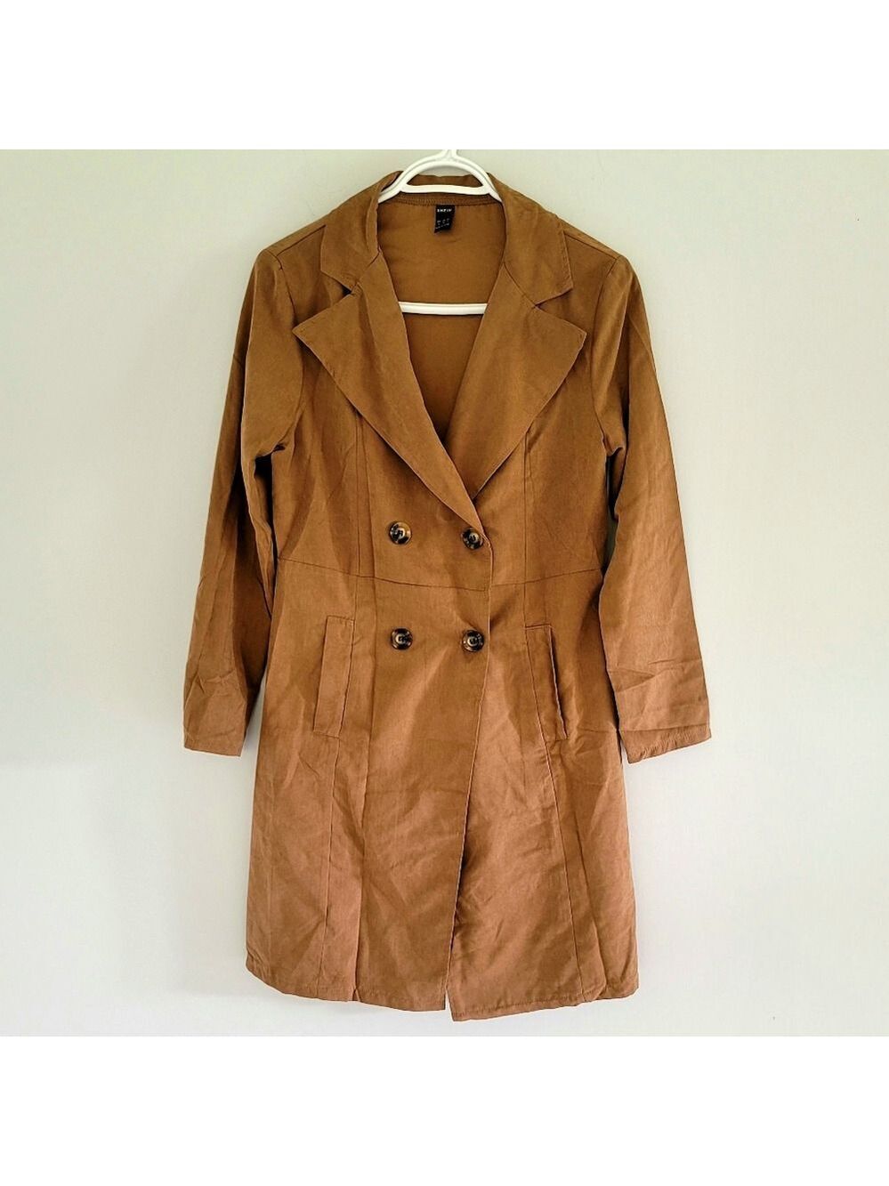 Shein Double-Breasted Trench Coat Size 4